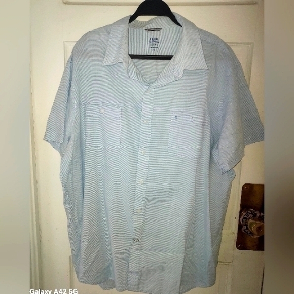 Izod Saltwater Brand Mens Button-up Shirt XXL PREOWNED - Picture 1 of 3
